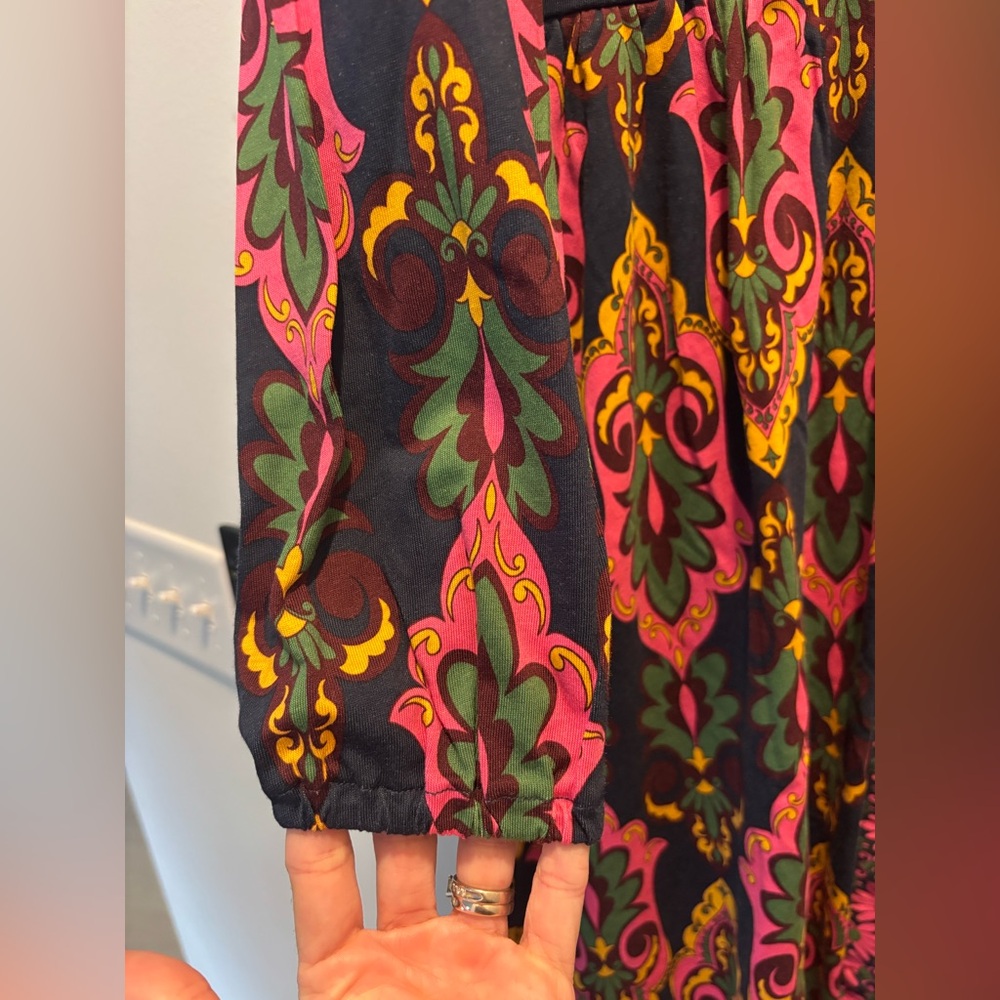 Boden Natalia Long Sleeve Tea Dress Midi French Navy Ornate Charm 10 Reg NWT NEW - Picture 10 of 13